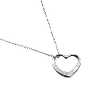 TIFFANY&Co. Open heart Necklace Elsa Peretti Silver925 heart 4.7g Women